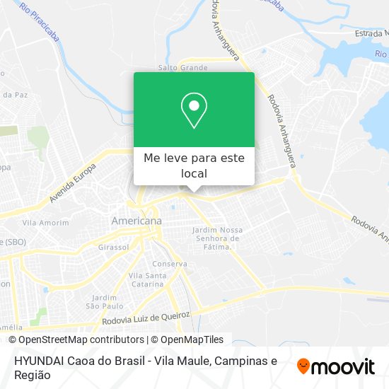 HYUNDAI Caoa do Brasil - Vila Maule mapa