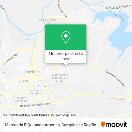 Mercearia E Quitanda America mapa