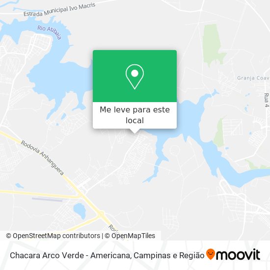 Chacara Arco Verde - Americana mapa