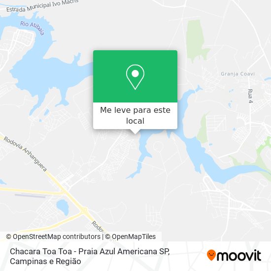 Chacara Toa Toa - Praia Azul Americana SP mapa