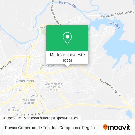 Pavani Comercio de Tecidos mapa