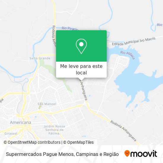 Supermercados Pague Menos mapa