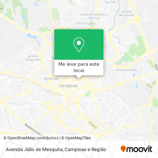 Avenida Júlio de Mesquita mapa