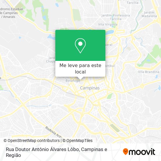 Rua Doutor Antônio Álvares Lôbo mapa