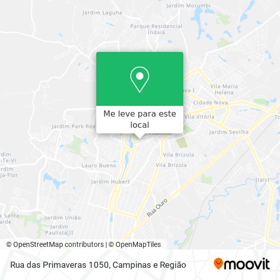 Rua das Primaveras 1050 mapa