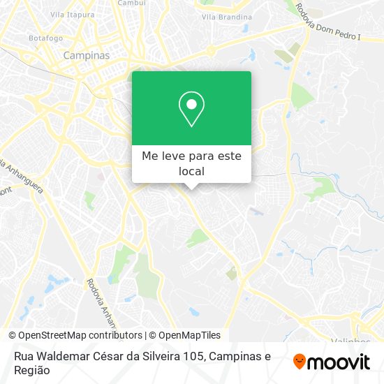 Rua Waldemar César da Silveira 105 mapa