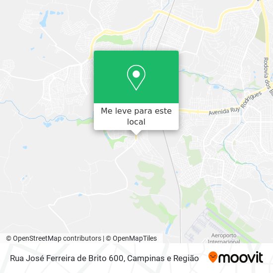 Rua José Ferreira de Brito 600 mapa