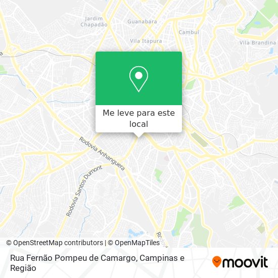 Rua Fernão Pompeu de Camargo mapa