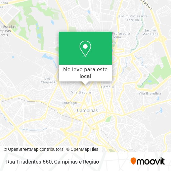 Rua Tiradentes 660 mapa