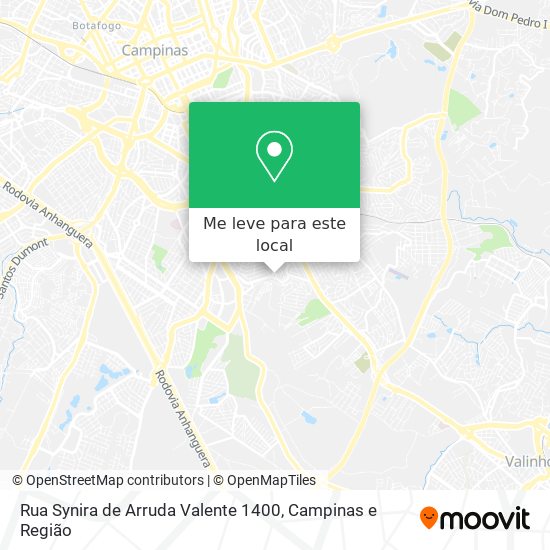Rua Synira de Arruda Valente 1400 mapa