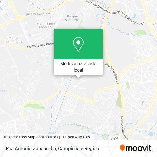 Rua Antônio Zancanella mapa