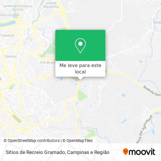 Sítios de Recreio Gramado mapa