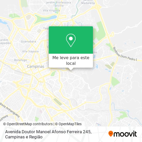 Avenida Doutor Manoel Afonso Ferreira 245 mapa