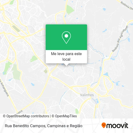 Rua Benedito Campos mapa