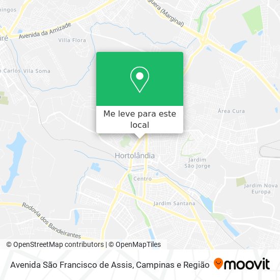 Avenida São Francisco de Assis mapa