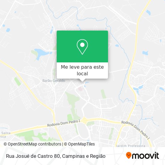 Rua Josué de Castro 80 mapa