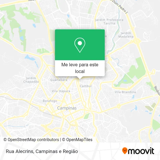 Rua Alecrins mapa