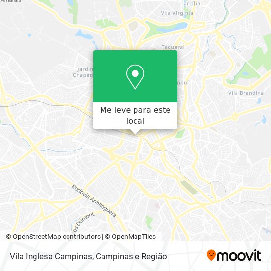 Vila Inglesa Campinas mapa