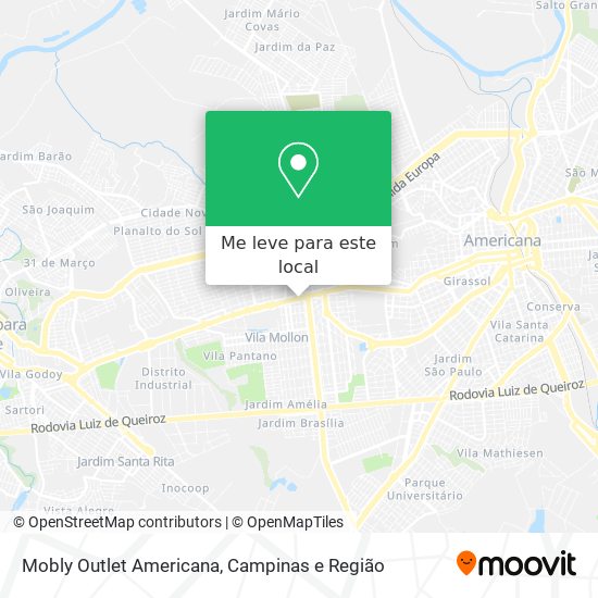 Mobly Outlet Americana mapa