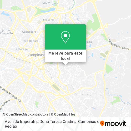 Avenida Imperatriz Dona Tereza Cristina mapa