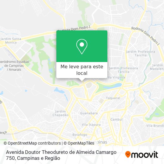 Avenida Doutor Theodureto de Almeida Camargo 750 mapa