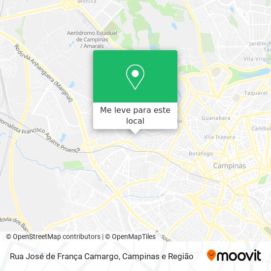 Rua José de França Camargo mapa