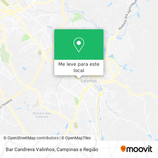 Bar Candreva Valinhos mapa