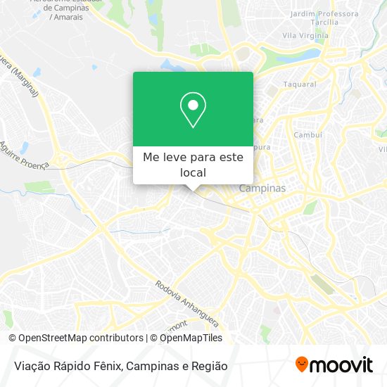 Viação Rápido Fênix mapa