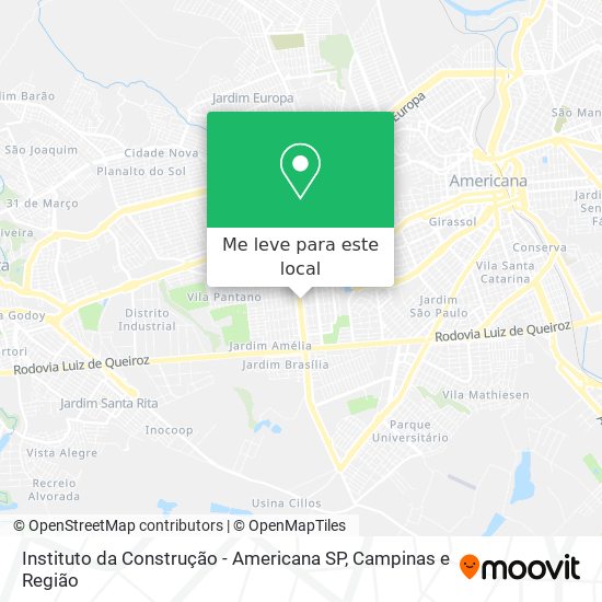 Instituto da Construção - Americana SP mapa