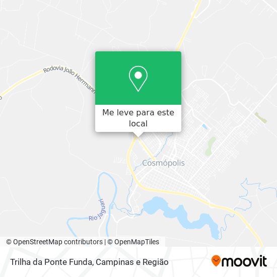 Trilha da Ponte Funda mapa