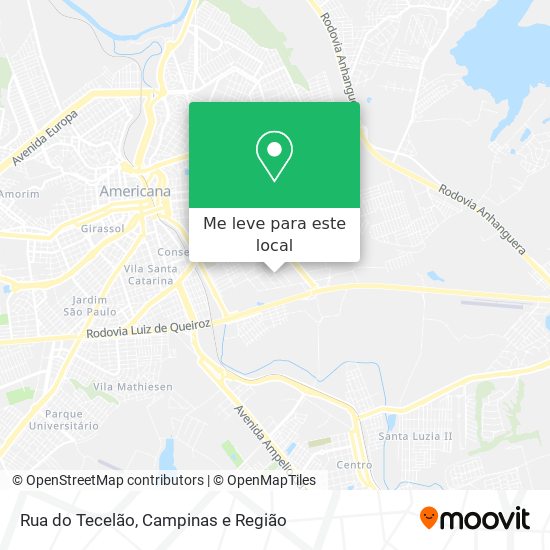 Rua do Tecelão mapa