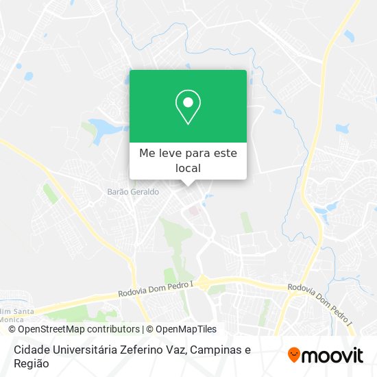 Cidade Universitária Zeferino Vaz mapa