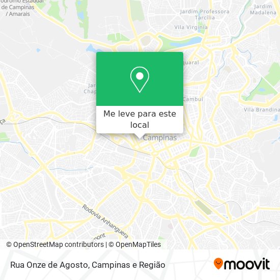 Rua Onze de Agosto mapa