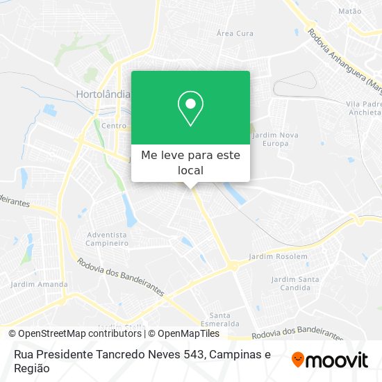 Rua Presidente Tancredo Neves 543 mapa