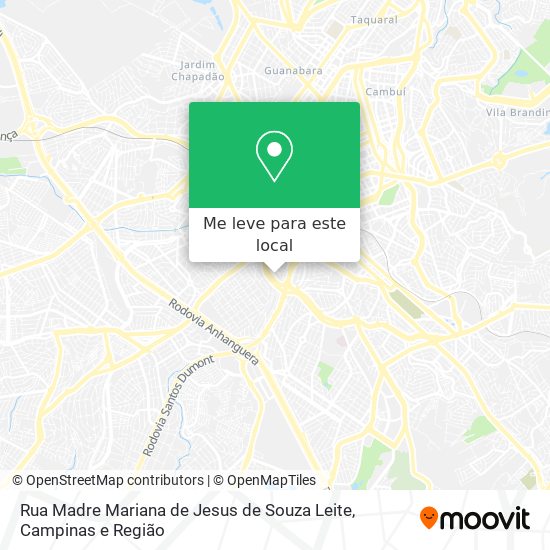 Rua Madre Mariana de Jesus de Souza Leite mapa