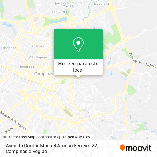 Avenida Doutor Manoel Afonso Ferreira 22 mapa
