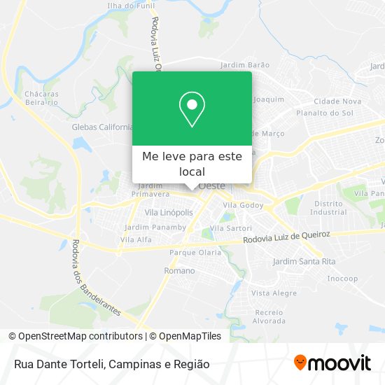 Rua Dante Torteli mapa