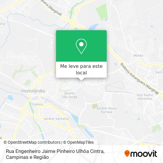 Rua Engenheiro Jaime Pinheiro Ulhôa Cintra mapa