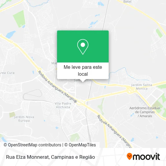 Rua Elza Monnerat mapa