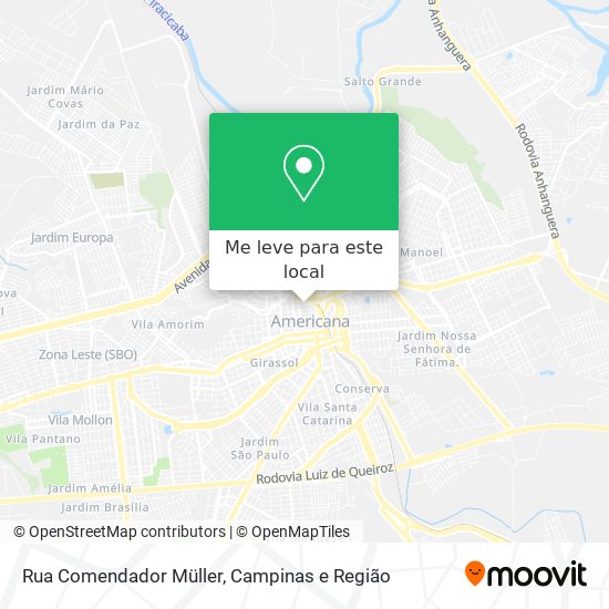 Rua Comendador Müller mapa