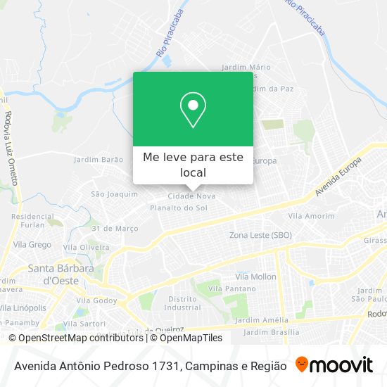 Avenida Antônio Pedroso 1731 mapa