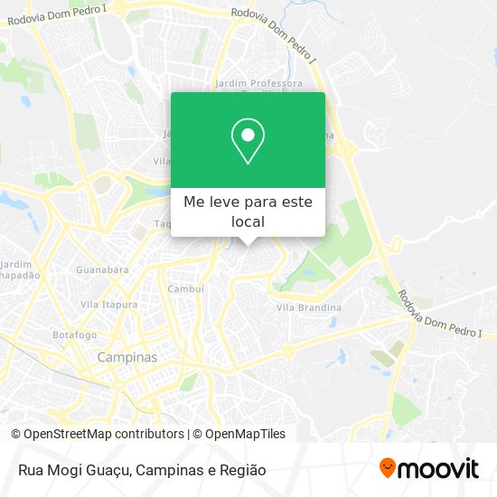 Rua Mogi Guaçu mapa