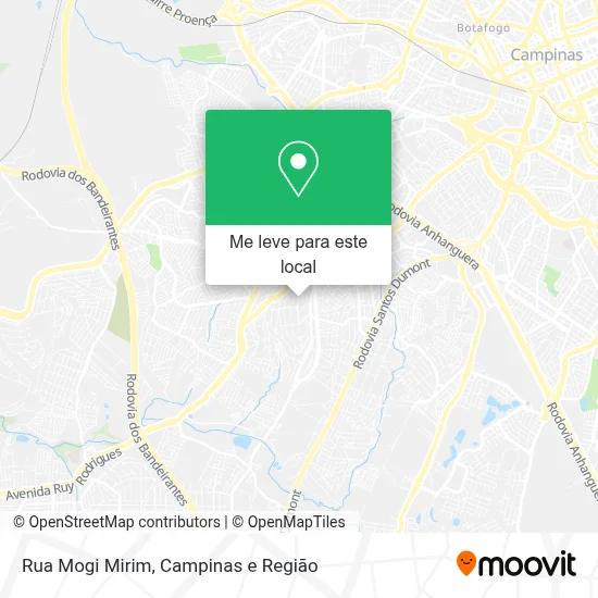 Rua Mogi Mirim mapa