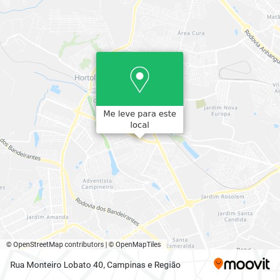 Rua Monteiro Lobato 40 mapa