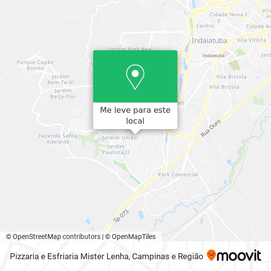 Pizzaria e Esfriaria Mister Lenha mapa