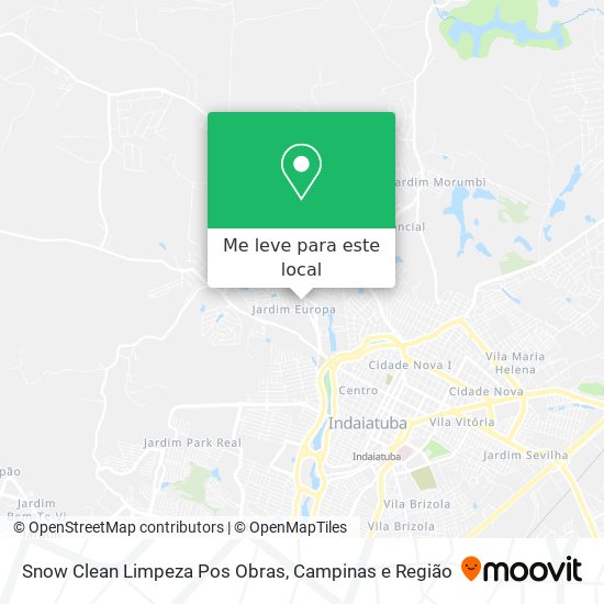 Snow Clean Limpeza Pos Obras mapa