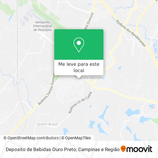 Deposito de Bebidas Ouro Preto mapa