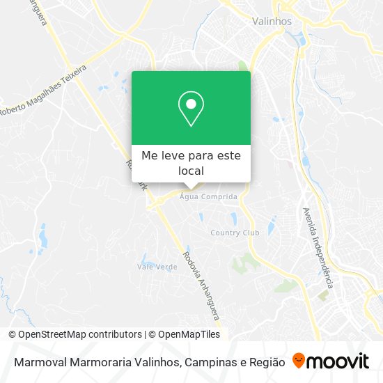 Marmoval Marmoraria Valinhos mapa