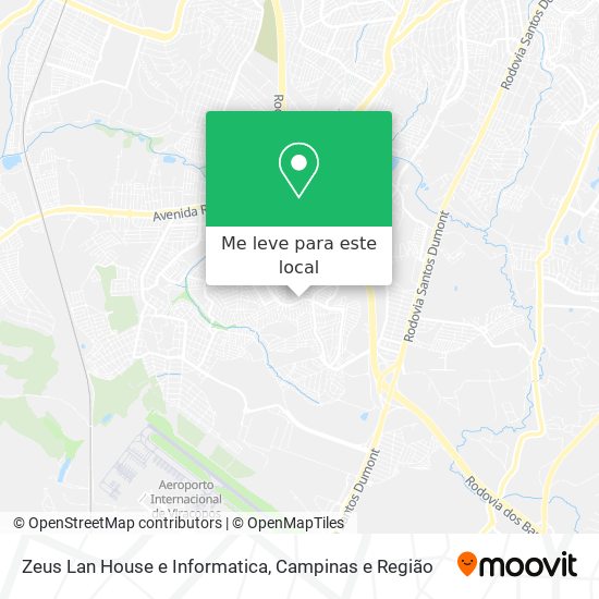 Zeus Lan House e Informatica mapa