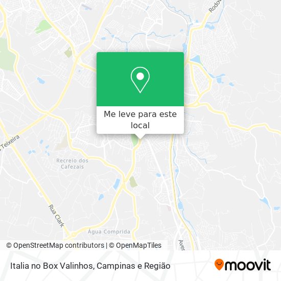 Italia no Box Valinhos mapa